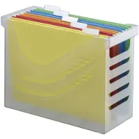 Jalema Hangmappenbox Re-Solution A4 voor 15 hangmappen, incl. 5 mappen, wit-transparant