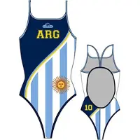 Turbo Argentina 2012 Thin Strap Swimsuit Blauw 7-8 Years Meisje