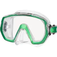 Tusa Freedom Elite – Premium snorkelmasker & duikbril met single lens, breed gezichtsveld en Freedom Technology – Transparant/Groen – M1003 EG