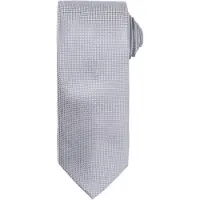 Premier Heren Micro Wafel Formele Work Tie (Zilver)