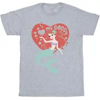 Disney Meisjes De Kleine Zeemeermin Love Daddy T-shirt katoen (Sportgrijs)