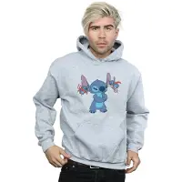 Disney Heren Lilo en Stitch Kleine Duivels Hoodie (Sportgrijs)