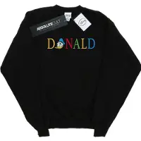 Disney Dames/Dames Donald Duck Letters Sweatshirt (Zwart)