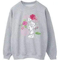 Disney Dames/Dames 101 Dalmatiërs Bloemen Sweatshirt (Sportgrijs)