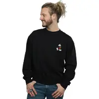 Disney Heren Mickey Mouse Kickin Retro Borst Sweatshirt (Zwart)