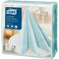 Tork Dinerservet Tork Linstyle Premium 1/4 vouw 1-laags 390x390mm 50 vel aquablauw 478880