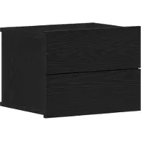 vidaXL Nachtkastje Zwart Eiken 40 x 30 x 30 cm Bewerkt hout