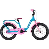 Coolmobility Nixe 16 Inch 1 Speed Terugtrap Rem, Blauw/roze