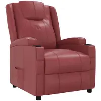 vidaXL Fauteuil verstelbaar kunstleer wijnrood