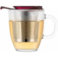 Bodum Theeglas Yoyo Met Filter Aubergine 350 ml