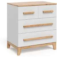 VitaliSpa Malia Dressoir – 80 x 88 cm met 4 laden Wit/Kunstnijverheid