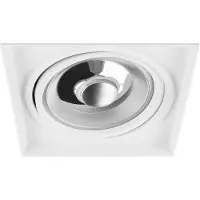 Yphix Venezia - Inbouwspot Wit Vierkant - Kantelbaar - Voor AR111 lampen - 1 Lichtpunt - 153x153mm - Trimless