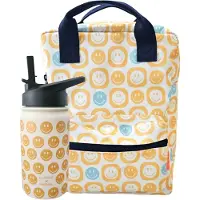 FLASKE Bundle - Kids Bottle + Backpack Smiley