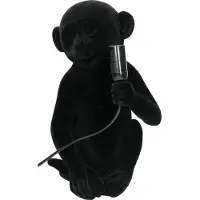 BRIO Lamp aap zwart - tafellamp monkey - apen - tafellamp polyresin - allerlaatste - cadeau idee - kerst kado - color black
