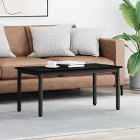 vidaXL Salontafel Zwart Eiken 100 x 50 x 45 cm Bewerkt hout