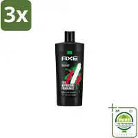 Axe 3 x – Douchegel – Africa – 700 ml - Grootverpakking - Douchegel - Douchegel Africa - Douchegel Voor Mannen - Douchegel Warme Geur - Douchegel Kruidige Geur