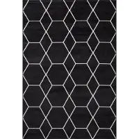 Muratap Trellis uni effen laagpolig vloerkleed modern 160x230 cm