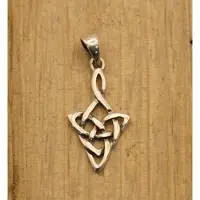 925 Zilveren hanger van keltische knoop in vorm van pijl - keltische knoop hanger van zilver - oneindige knoop hanger in vorm van pijl - zilveren hanger van eeuwige knoop - celtic pendant silver