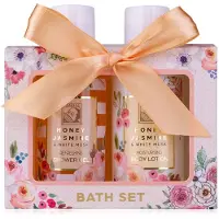 Accentra - douche cadeau set - honing - jasmijn - bathset - wellness cadeau