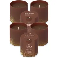 Spaas WinterGlow Geurkaars - Charming Christmas - Bordeaux - circa 35u - Ø7cm - 6 Kaarsen