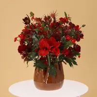 Maxifleur Kunstplanten Kunstboeket Michelle Loulé 65cm in Tuitvaas Tulp Oker