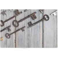 Mars & More Deurmat Oude sleutels hout 75x50cm
