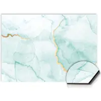 KitchenArt - Misty Jade Spatscherm - 60x30 cm - Spatscherm Achterwand Keuken - Spatwand Keuken