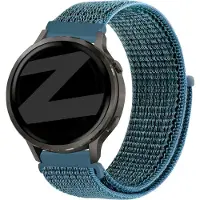 Bandz Nylon loop bandje (18mm) - Geschikt voor Garmin Vivoactive 4s / Vivomove 3s / Venu 2s / Venu 3s / Forerunner 255s / Forerunner 265s / Venu 4 - 41mm - Groen/Grijs