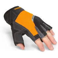 Handy Werkhandschoenen XL Fingerless – Foam Palm – Synthetisch Leer – Grip & Precisie – Zwart - Heren en Dames - 1 Paar [11144XL]