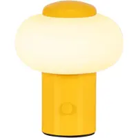 Lucide GUSTAV - Oplaadbare Tafellamp - Accu/Batterij - Ø 8 cm - LED Dimb. - 1x0,8W 2700K - Geel - Essential