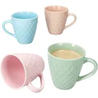 MamboCat 4-delig bekerenset Pastelli in roze, lichtblauw, groen & abrikoos – 78894