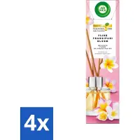 Air Wick - Geurstokjes - Delicate Frangipani Bloemen - Essentiële Oliën - 40 ml - Voordeelverpakking - 4 stuks