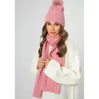 WITTCHEN Hoed met Pompom en Parels - Roze - Viscose