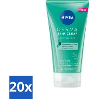 Nivea - Gezichtsscrub - DERMA Huidzuiver - Voor onzuivere huid - Met Salicylzuur (AHA) & Niacinamide - Tegen Acne & Mee-eters - 150 ml - Bulkverpakking - 20 stuks
