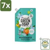 Marcel's Green Soap 7 x Marcel’s Green Soap – Wasverzachter – Peach & Jasmine Navulling – 750 ml - Grootverpakking - Kabel - Kabels - Kabelsysteem - Kabelsysteem