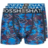 Crosshatch Heren Linamo Open Fly Boxer Shorts (Blauw)