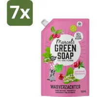 Marcel's Green Soap Marcel’s Green Soap – Wasverzachter – Patchouli & Cranberry - Navulling – 750 ml - Bulkverpakking - 7 stuks