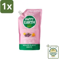 Happy Earth 1 x – Handzeep Navulling – 100% Natuurlijk Lavender Ylang – 600 ml- Handzeep Navulling - Natuurlijke Handzeep - Vegan Handzeep - Lavendel Handzeep - Ylang Handzeep