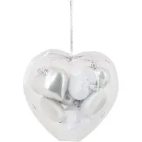 COSY&TRENDY Kerstballen Hartjes in Hart set 8 stuks