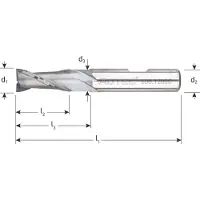 Rotec HSS-E spiebaanfrees, kort, AlCrN, ø15