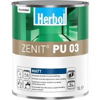 Herbol Zenit PU 03 - Hoogwaardige matte isolerende binnenmuur verf - Waterbasis - 1 L - RAL 9010 Pure White ( gebrokenwit)