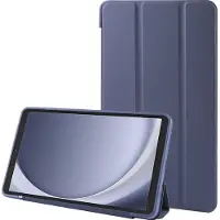 Mobigear Tablethoes geschikt voor Samsung Galaxy Tab A11 Hoes TPU,Kunstleer | Tri-Fold Gel Bookcase - Donkerblauw
