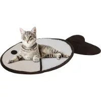 Maxxpro Pet Comfort krabmat vis 8 x 40 cm polyester wit/bruin