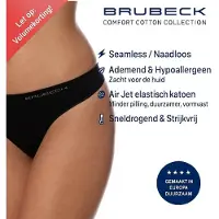 BRUECK Höschen TH00182A für Damen Komfort Baumwolle schwarz Größe XL