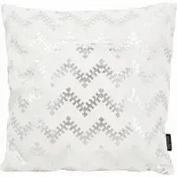 Gek op kussens! Sierkussen lulu silver / white | 45 x 45 cm | katoen