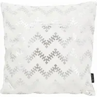 Gek op kussens! Lulu silver / white | 45 x 45 cm | kussenhoes | katoen