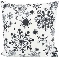 Gek op kussens! Zwart-wit sneeuw | 45 x 45 cm | kussenhoes | katoen/polyester