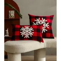 NOVÉE Snow kerst ruit | 45 x 45 cm | kussenhoes | katoen