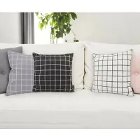 Gek op kussens! Sierkussen vierkantjes /wit | 45 x 45 cm | katoen/polyester