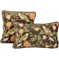 NOVÉE Velvet iris bird | 30 x 50 cm | kussenhoes | velvet/polyester
